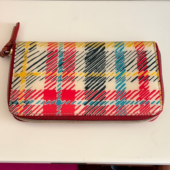 Dooney & Bourke 1975 gingham Vibrant Plaid Wallet - Picture 2 of 7